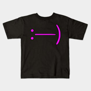 Vintage Smiley Face Emoticon (v11) Kids T-Shirt